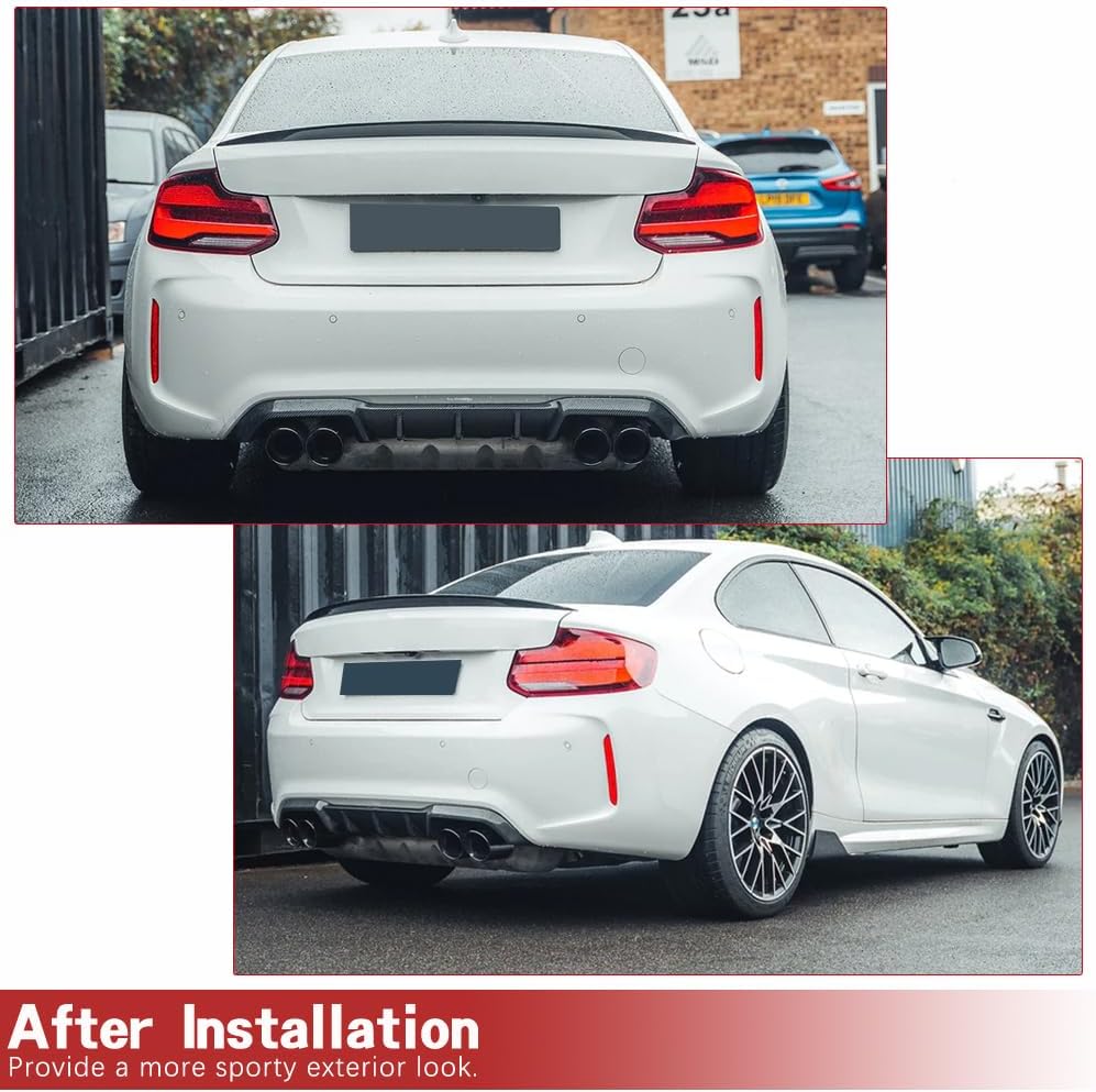 Carbon Fiber Rear Diffuser fits BMW F87 M2 Coupe 2016-2019 2 Series Rear Lip Spoiler Bumper Cover Lower Lip Spoiler Valance Protector Factory Outlet
