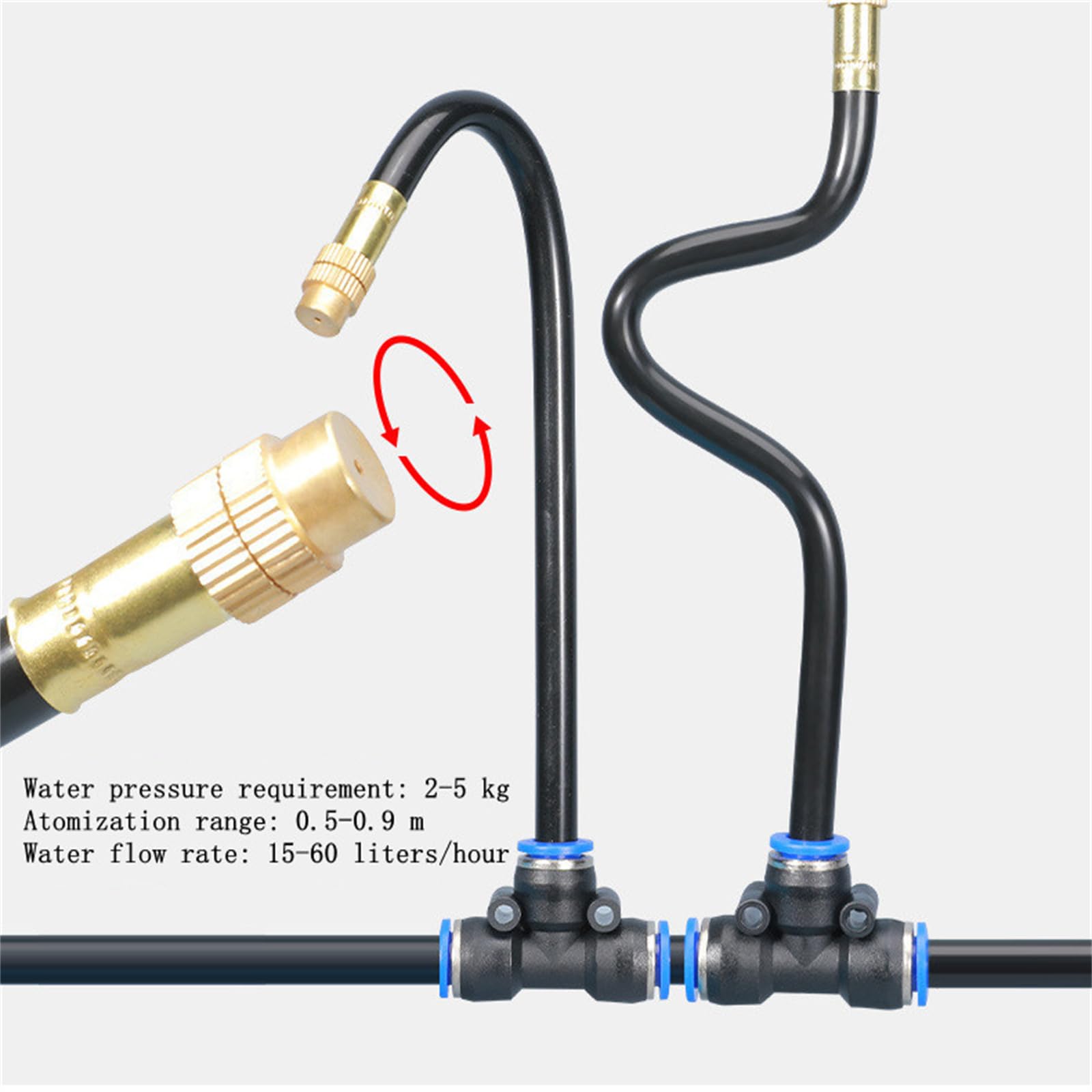 Lawn Irrigation System Kit 360° Curved Garden Automatic Irrigation ...