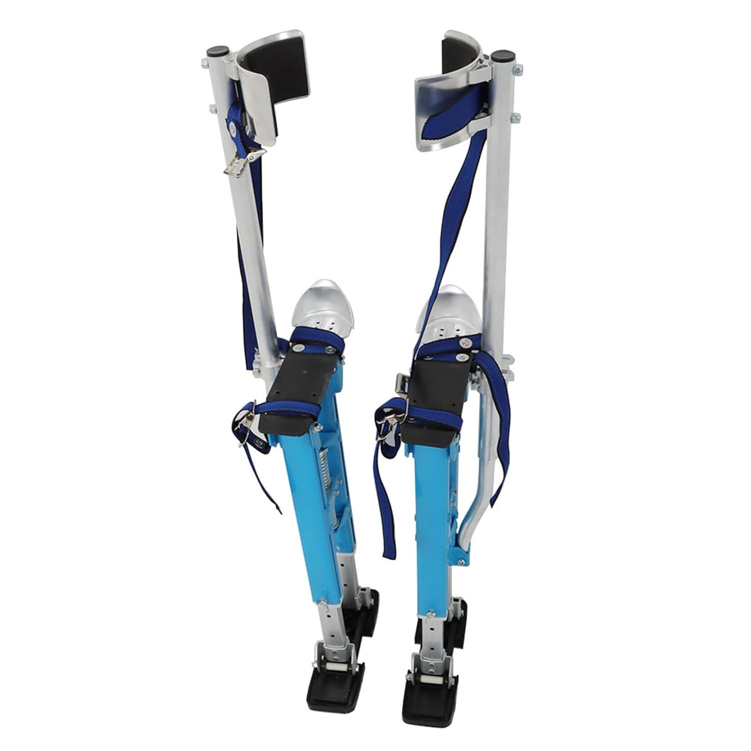 18in-30in Aluminum Alloy Drywall Stilts Adjustable Heights Stilts Blue for Painting Painter Taping