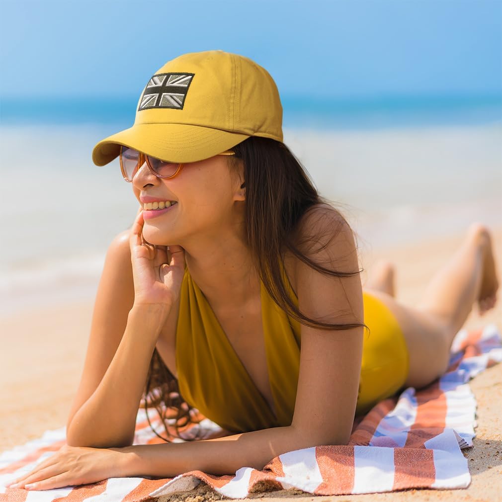 Custom Soft Baseball Hat Embroidered Dad Hat British Flag B Blackwhite Embroidery Men & Ladies Baseball Cap - Image 2