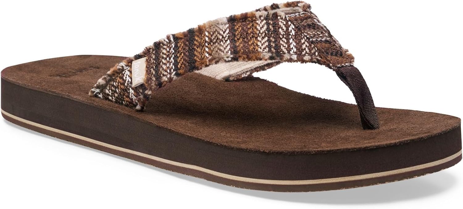 Sanuk Mens Fraid Not Soft Top | Flip Flops for Men | Mens Sandals | Beach Sandals | Supportive & Lightweight | Comfort Footbed