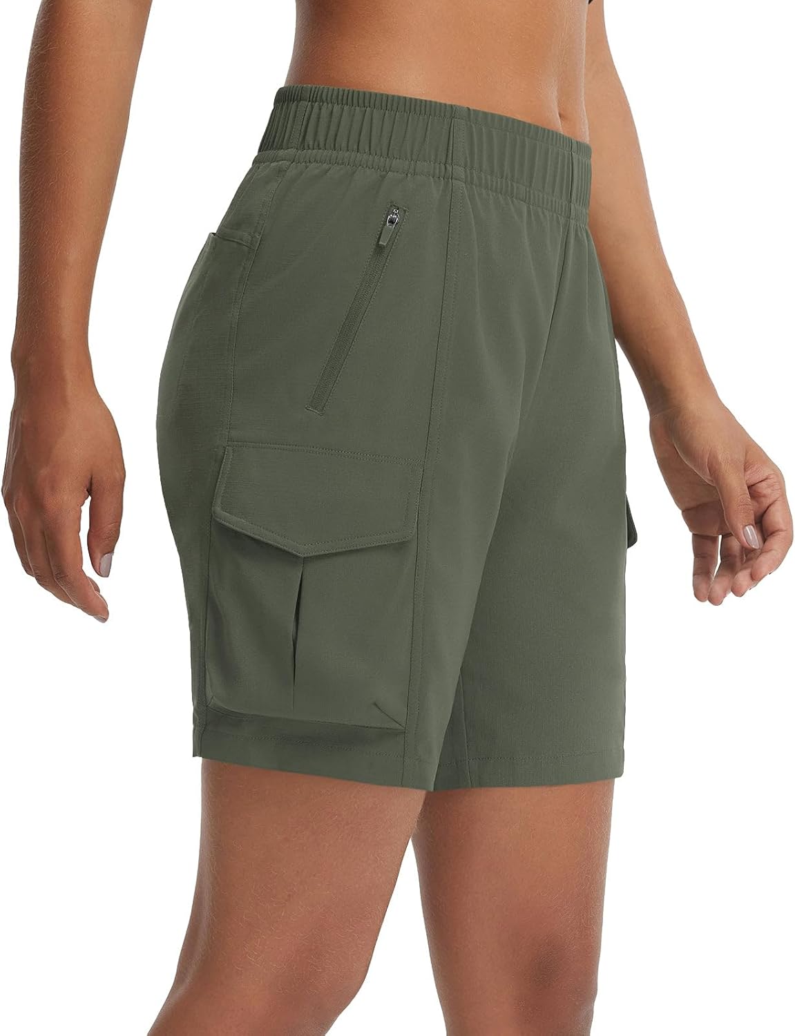 baleaf Women's 7'' Hiking Shorts Lightweight Water Resistant Athletic Golf Cargo Shorts with Zipper Pockets Quick Dry Summer - Image 7