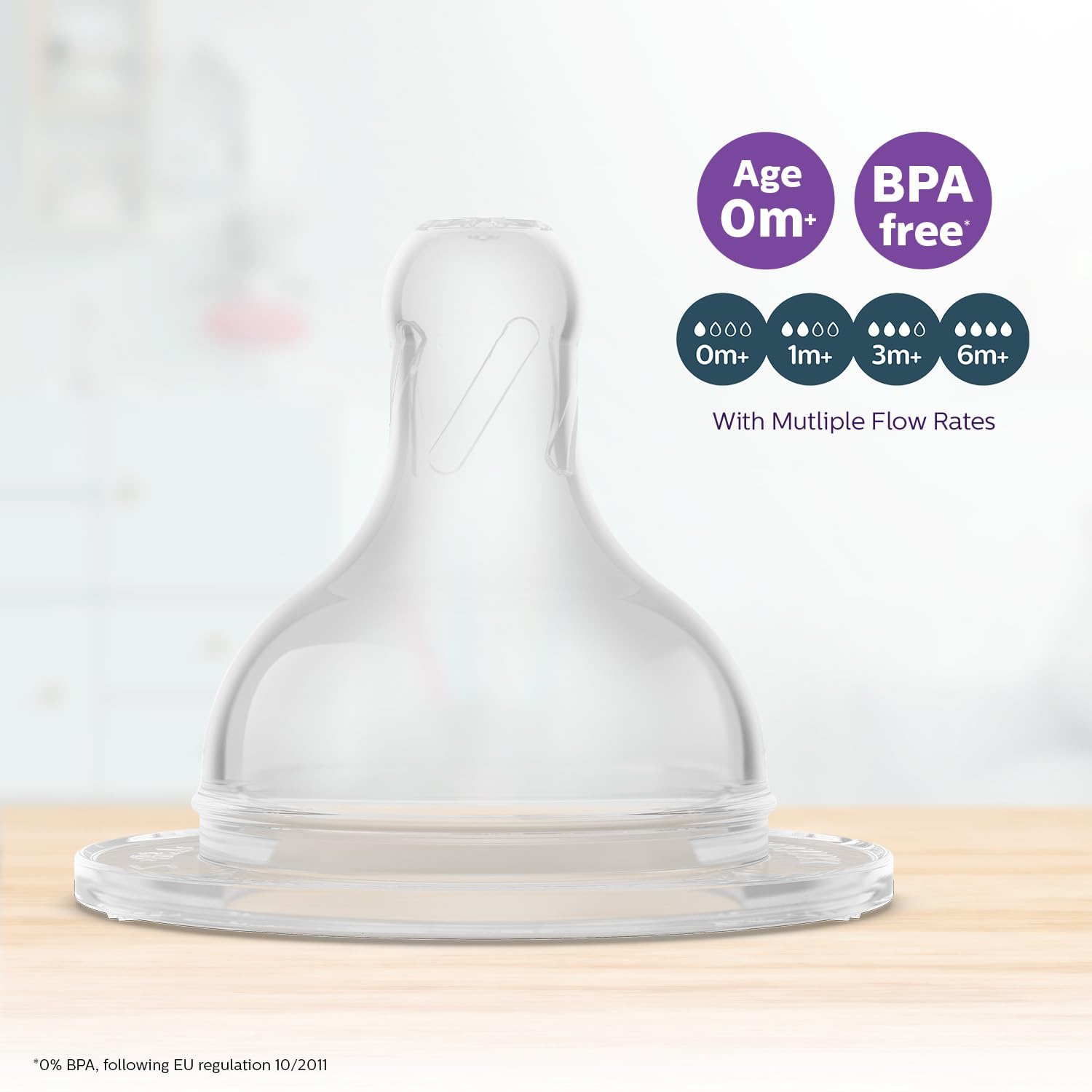 Philips Avent Grow Bottle Teat by Fratelli (0m+ Pack of 4) - Image 3 thumbnail