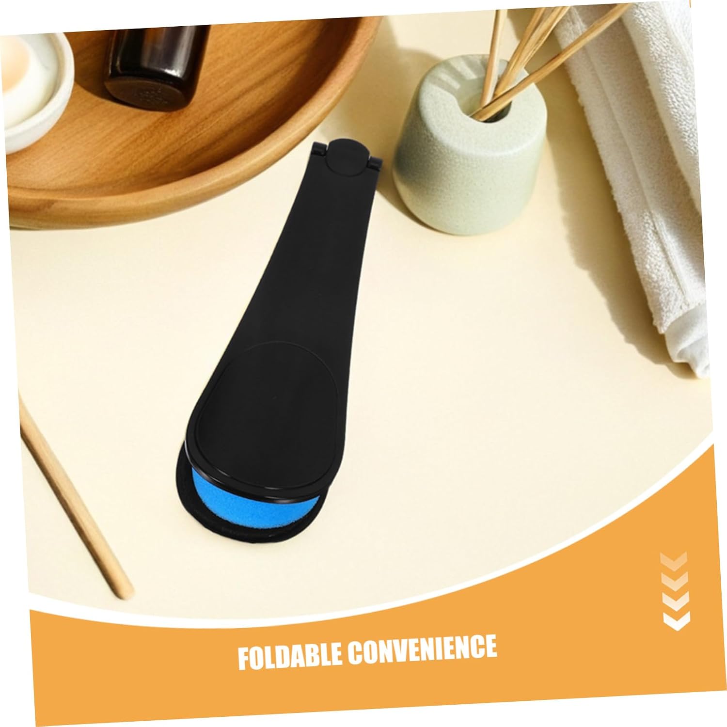 2pcs Foldable Back Lotion Applicator Brush for Comfortable Sunscreen and Cream Application, Plastic and Sponge Design, for Outdoor Activities and Beach Trips, for Elderly and Men