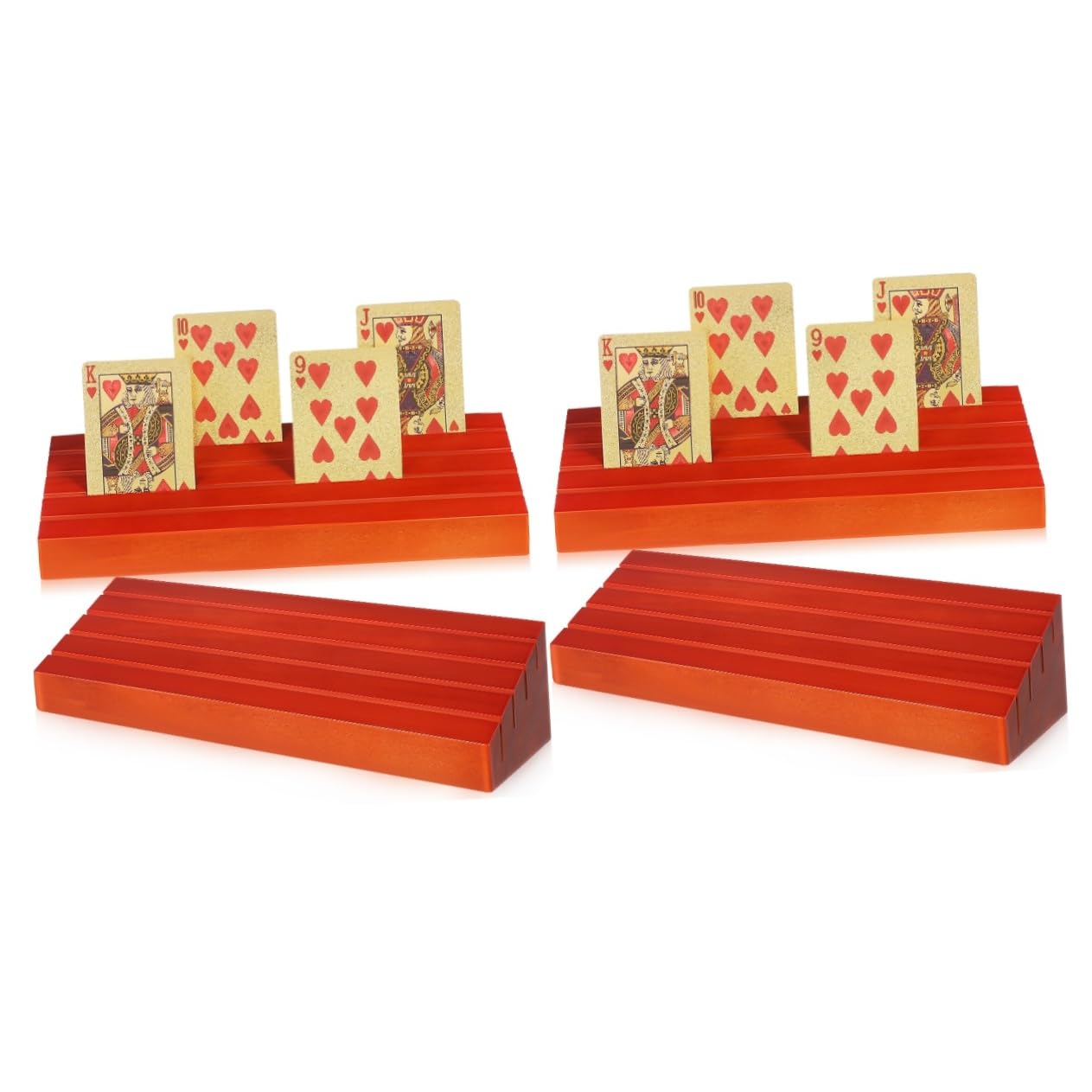 4pezzi Carte Da Gioco in Legno Base in Legno Carte Da Tavolo Adatto Per Giochi Bridge e Feste