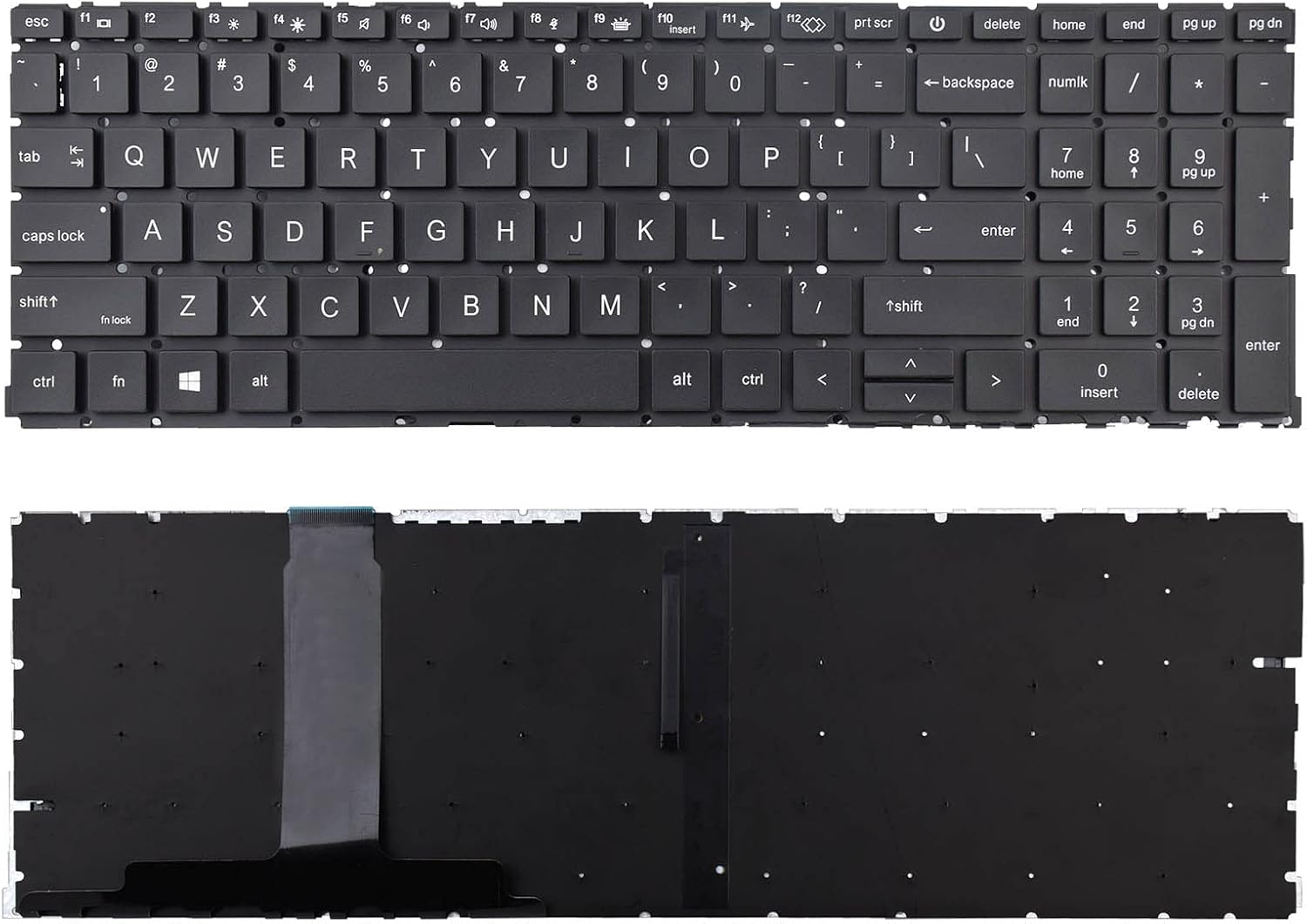 Replacement Keyboard Compatible with HP ProBook 450 G8 455 G8 650 G7 650 G8.ZBook Power G7.ZHAN 66 Pro 15 G4 with Backlight (No Pointer)