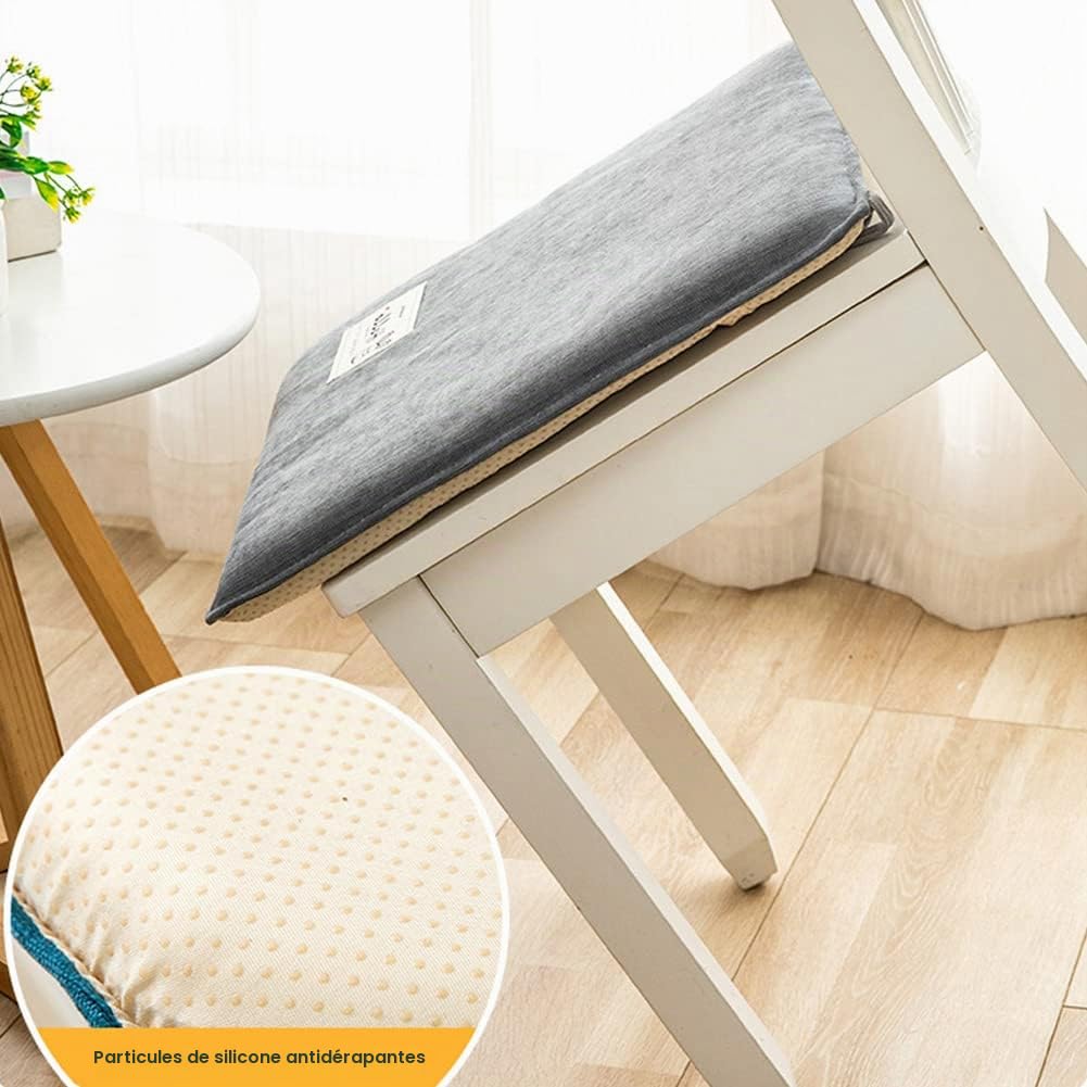 Coussin Chaise Cuisine Lavable, Galette De Chaise Lot De 2 avec Attaches, Antidérapant, Galette De Chaise Dehoussable, Coussins De Chaises D'Interieur Mousse à ​MéMoire(Size:36x38x4.5cm,Color:B)