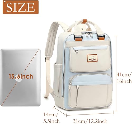 Miniatura 3 de MYHOZEE Mochilas para laptop para niñas  Mochilas cuadradas de viaje con estética casual para la escuela para mujeres, Púrpura, Escuela