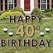 Big Dot of Happiness Adult 40th Birthday - Gold - Yard Sign Outdoor Lawn Decorations - Happy Birthday Yard Signs