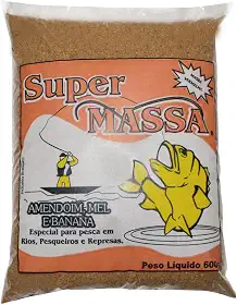 Kit 2 Massa De Pesca Isca Em Pó Sabor Amendoim Banana e Mel 500g