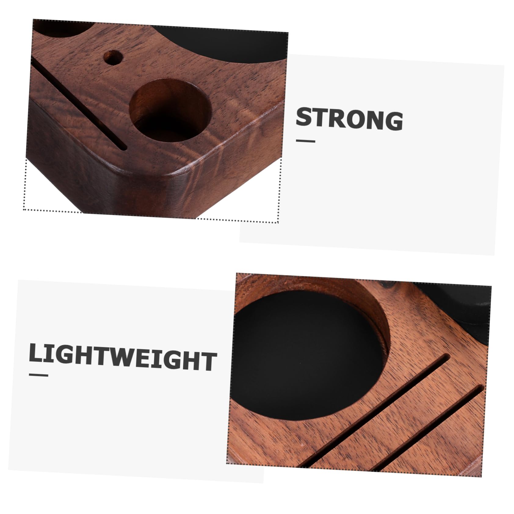Cabilock Kaffeefilter-tamperständer Aus Holz Passend Für Siebträger Stabiler Espresso-tamperhalter Mit Organizer Für Kaffeezubehör