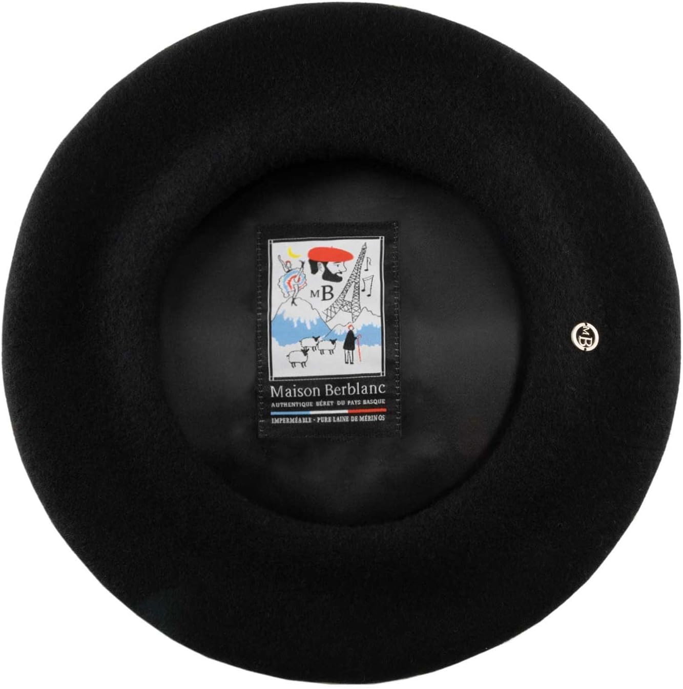 Le Petit Paris Basque Beret, Authentic French Beret, Fine Felted Wool, Naturally Water Repellent