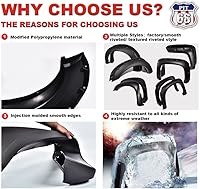 Vista 3 de PIT66 Guardabarros para guardabarros, compatibles con Ford F250 F350 Super Duty 2011-2016 (no para modelos duales), juego de 4 bengalas de ruedas