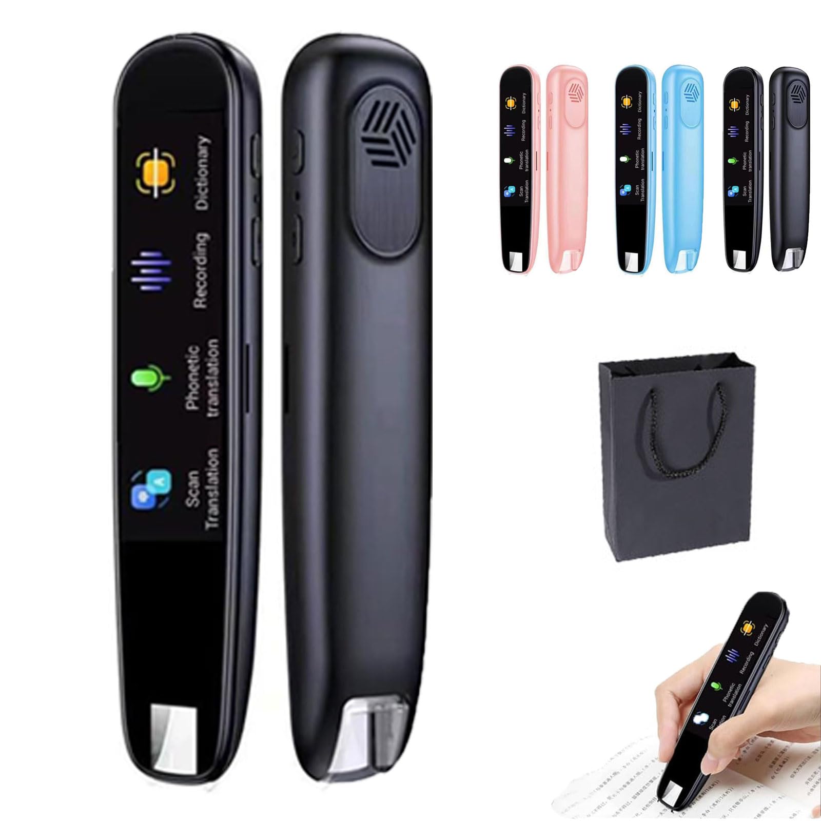 112 Language Translation Scanning Reading Pen, Traductor De Voz Instantaneo 2024, Zenova Translator Pen 2.0 for Dyslexia and Students Travelers Businessmen (Black)