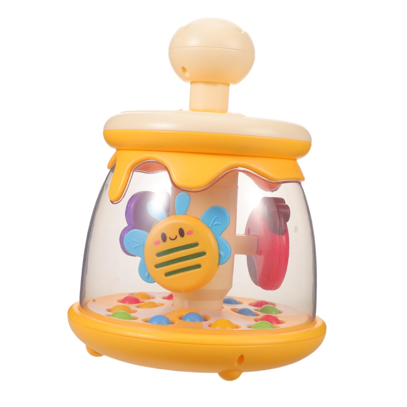 Juguete Sensorial Infantil Pelota Saltarina Interactiva Montessori con Función de Presionar y Girar para Desarrollo Motor y Coordinación Pequeños