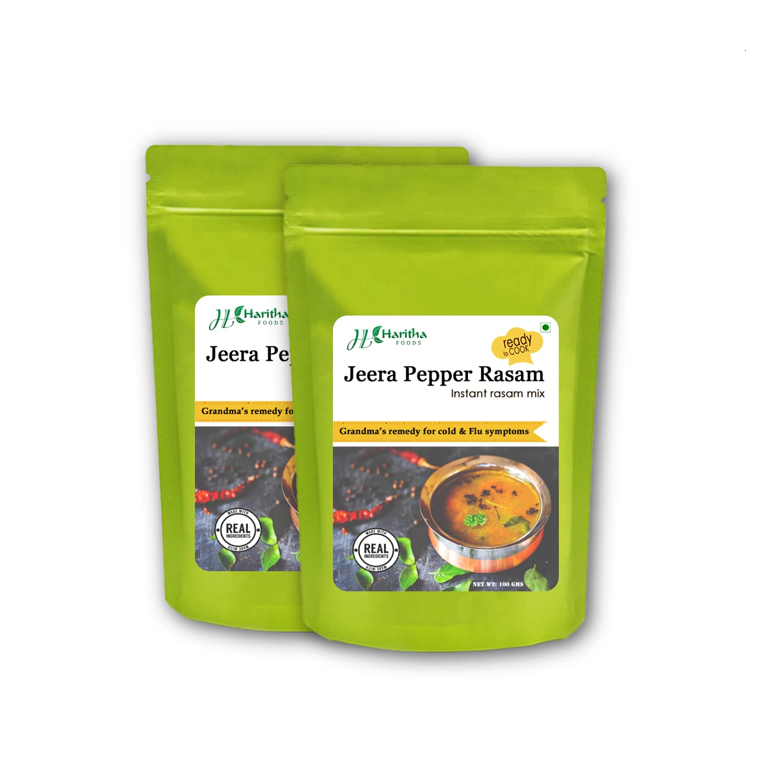 H Haritha Foods Jeera Pepper Rasam Masala Powder Mix|Instant Pepper Rasam|Grandmas Remedy For Cold & Flu Symptoms(Pack Of 2),400 Grams (B0BTBYBZJK) Amazon Price History, Amazon Price Tracker