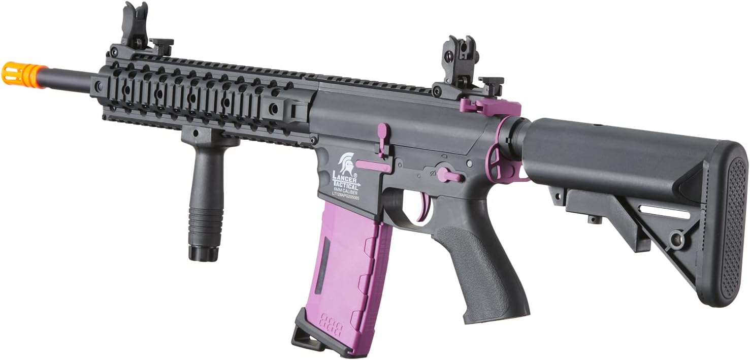 Lancer Tactical Gen 2 Evo M4 Airsoft AEG Rifle with High Speed Magazine, Battery, Charger & 1000 Rounds 0.20g BBS Included