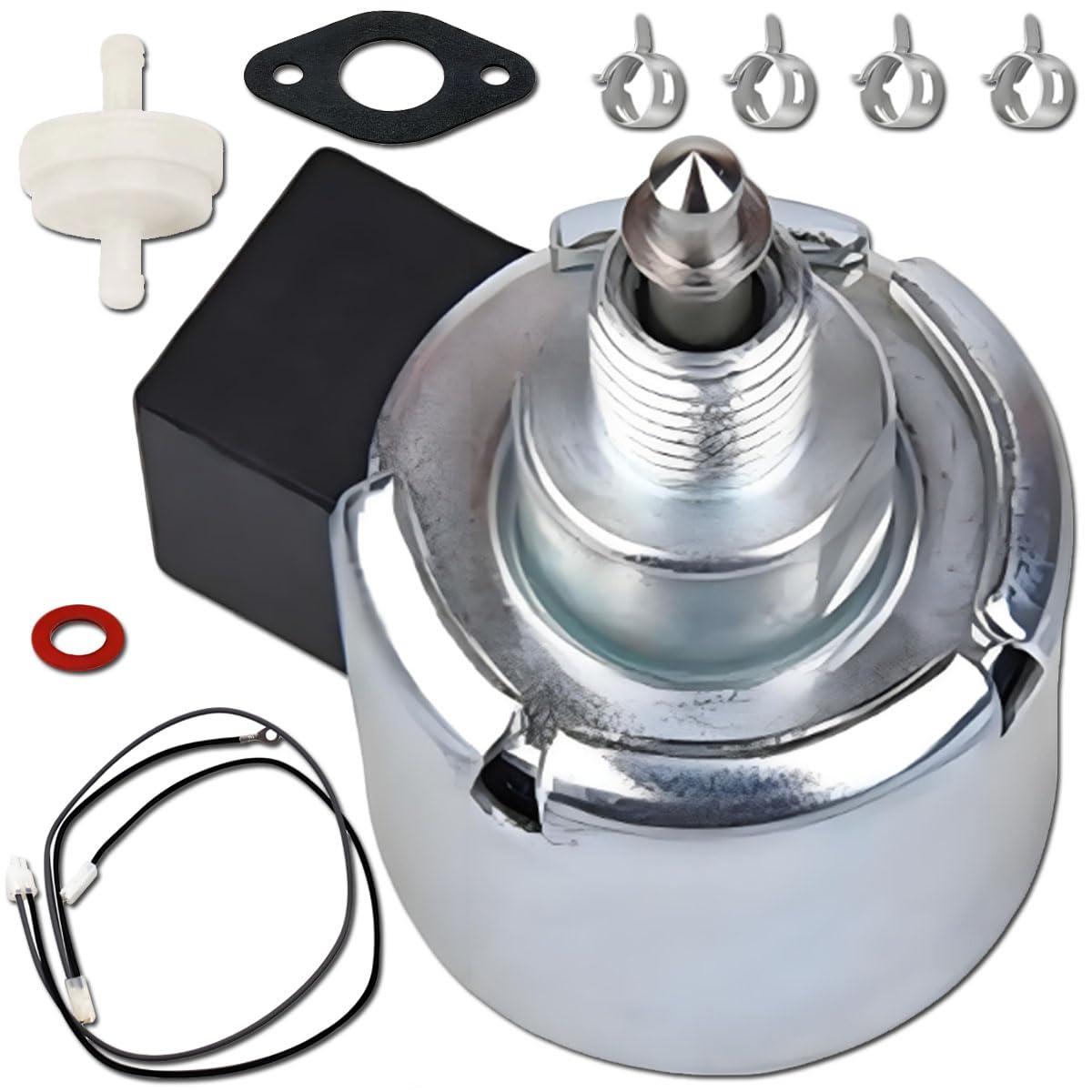 692734 Solénoïde arrêt carburant 497672 495739 pour Husqvarna | 495739 Modèles pour Husqvarna pour Craftsman, faisceau de câbles inclus pour tracteurs de pelouse et tondeuses