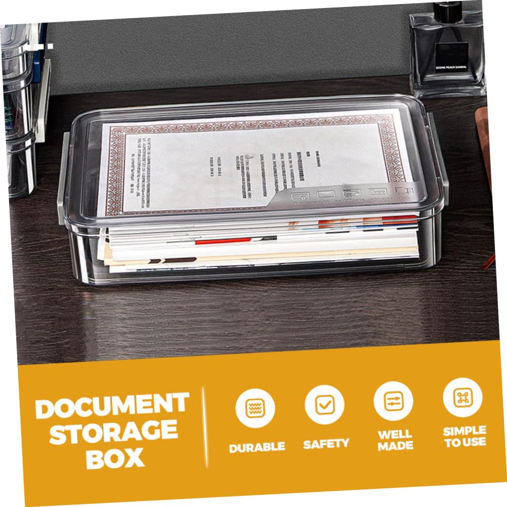 Organizador De Documentos Apilable Transparente De Plástico Para Oficina y Hogar Caja De Almacenamiento De Archivos Para Cheques Recibos y Documentos Diseño Resistente y