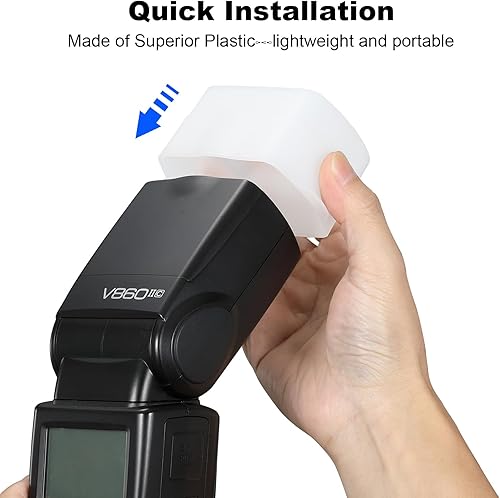 Miniatura 2 de Difusor de flash para Godox TT520 TT520ii TT560 TT560ii Flash Speedlite (paquete de 3 unidades, blanco, azul y amarillo)