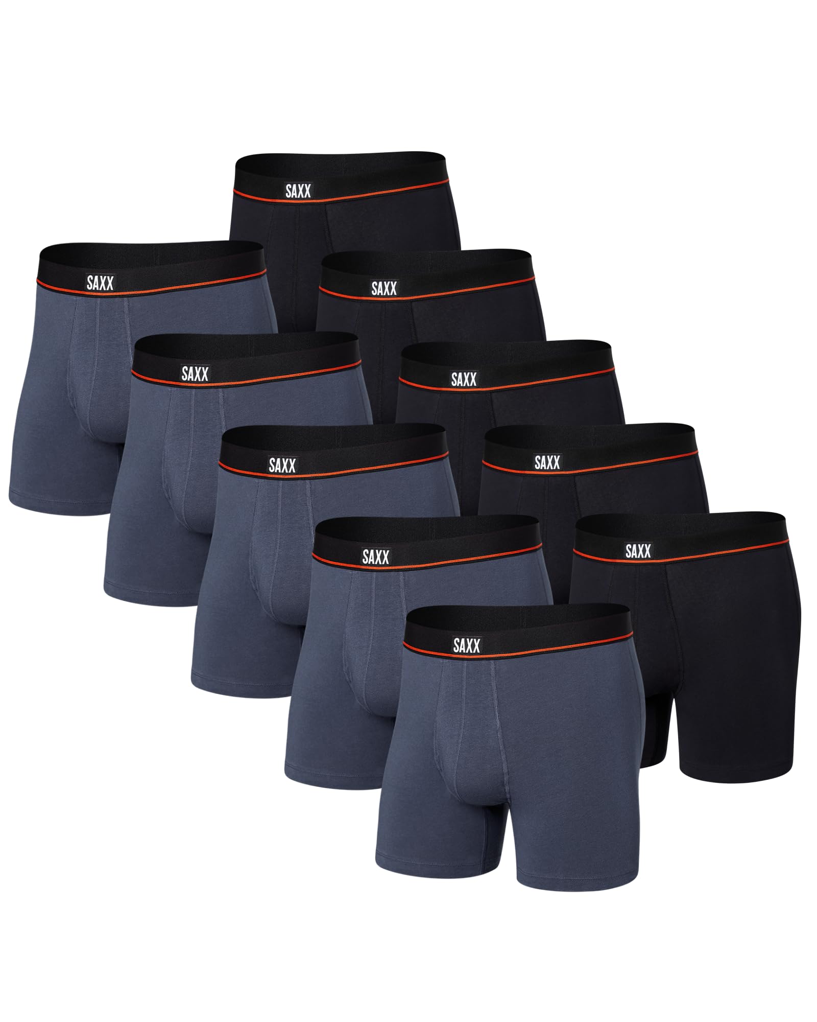 SAXX Underwear Co Mens Underwear With Pouch Non-Stop Stretch Cotton Boxer Brief Fly 10 Pack