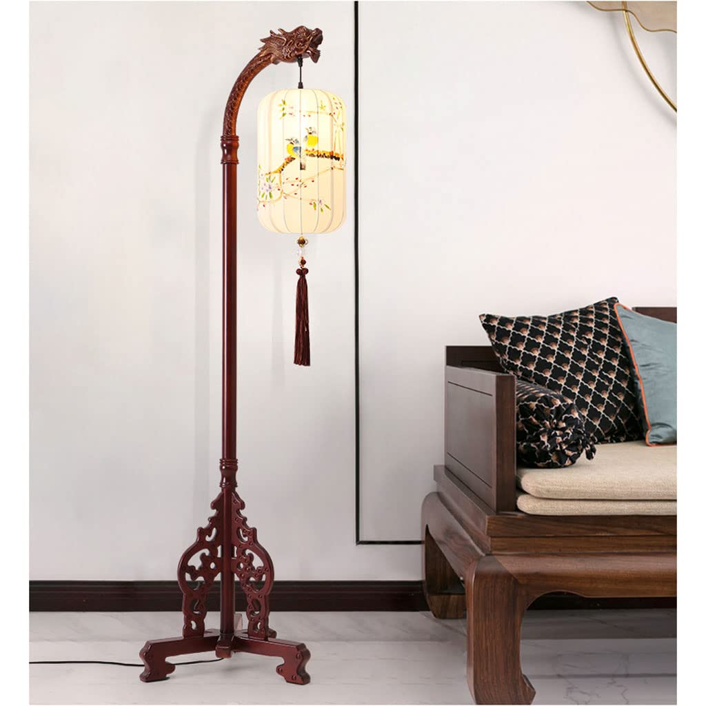 Lampada da terra, Lámpara de Pie Lampada da terra in stile cinese Zen Imitazione Lampada da terra classica con telecomando Lampada da terra moderna ad arco per soggiorno Camera da letto Arredamento