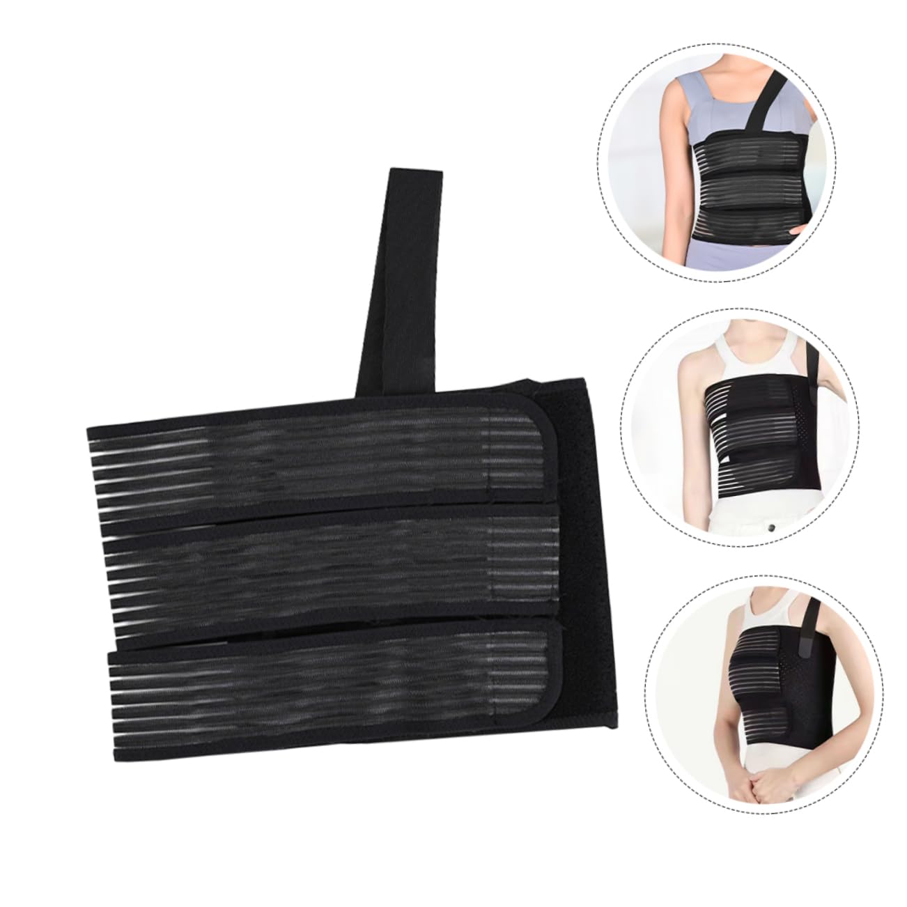 Ipetboom Chest Binder Rib Support Thoracic Spine Strap for Ribs Breathable for Comfortable Healing