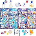Cots and Cuddles Plastic 3D Puffy Self Adhesive Stickers For Wall for Kids & Toddlers |50+ Space Stickers 3D Stickers Space Astronaut Spaceship Scrap Book Decoration Space Stickers 4 Strap 15 x 5 cm gallery image