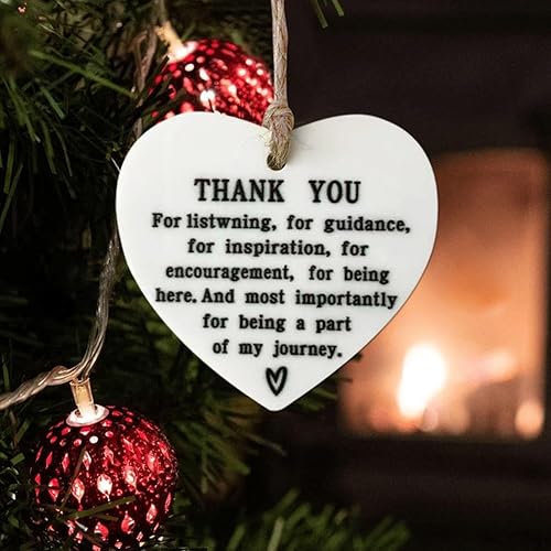 Miniatura 4 de Adorno colgante de corazón de Navidad, I Wish You Lived al lado, adorno acrílico para colgar en forma de corazón, adornos para árbol de Navidad,