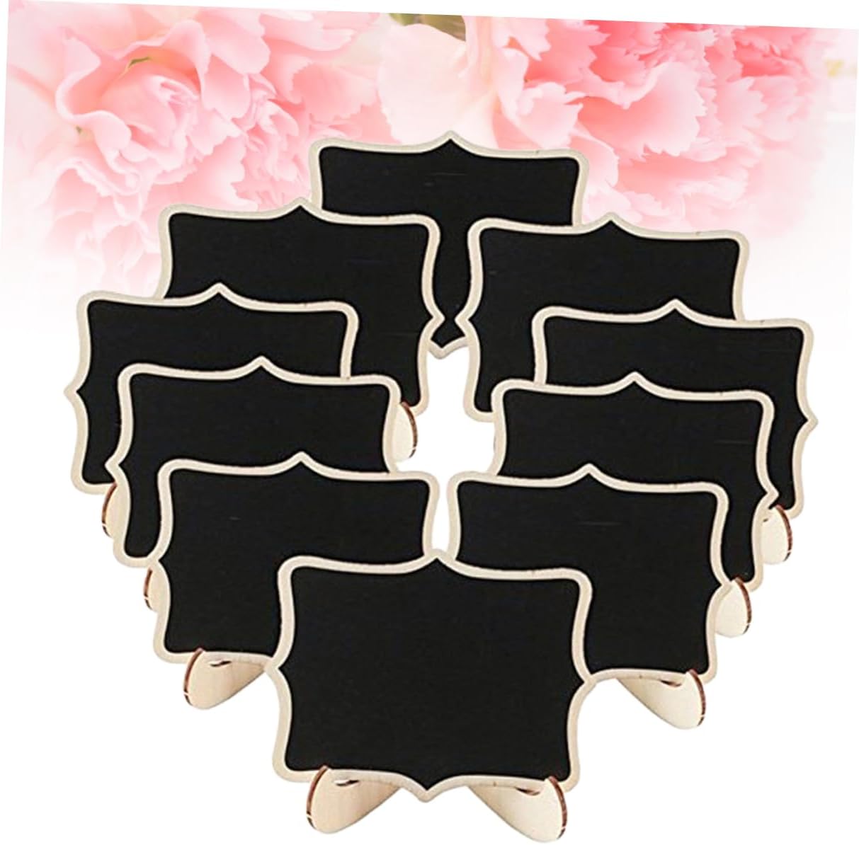 12pcs Mini Decorative Chalkboard Message Board with Stand for Weddings