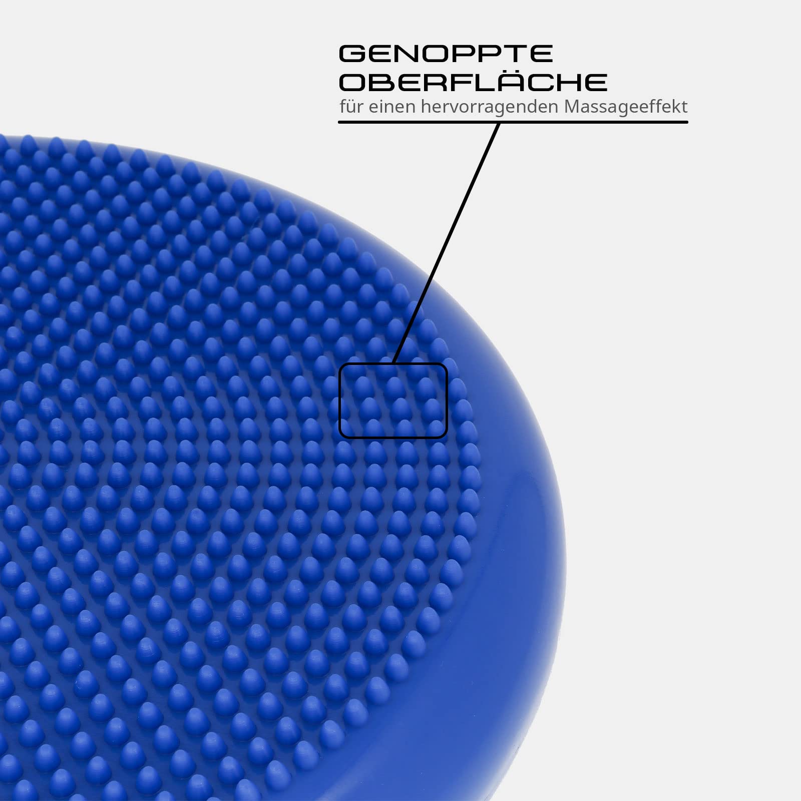 Deuser BALANCE KISSEN | Anpassbarer Härtegrad | Balance Pad mit 34 cm Durchmesser | Genoppte Oberfläche | Balancekissen aus hochwertigem PVC-Kunststoff | Wackelkissen | Balancekissen mit Noppen