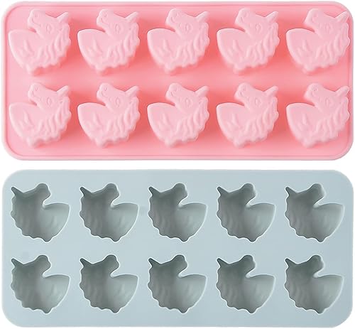 Juego de moldes para pasteleros de unicornio, antiadherentes para dulces y chocolate para mini galletas, caramelos, gomitas, jabones, bandeja de
