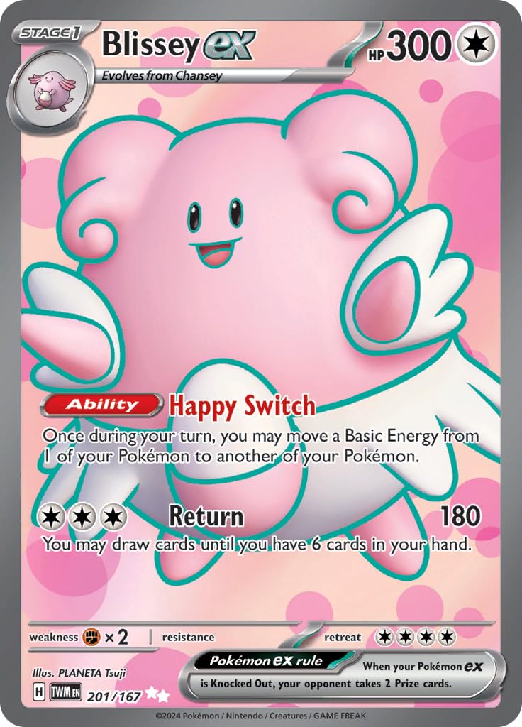blissey pokemon card Amazon.com: Pokemon – Blissey ex/167 – Twilight Masquerade – Full Art Pokemon  Card – Secret Rare : Toys & Games