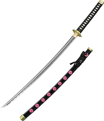 JIHPEN sword, Katana Roronoa Zoro de una pieza, acero de alto carbono 1045. Katana samurái de anime. Múltiples estilos disponibles de 41 pulgadas