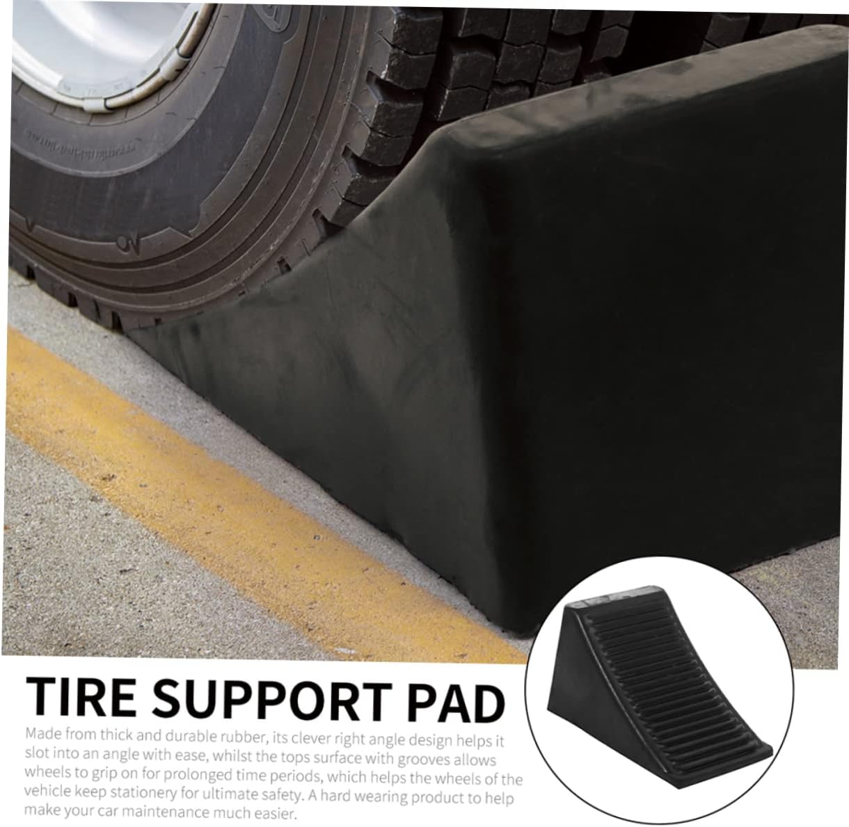 PRETYZOOM Truck Wheel Chocks Rv Wheel Stabilizer Rubber Blocks for Travel Trailers