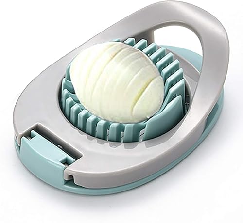 Miniatura 7 de Cortador de huevos duros con alambre de acero inoxidable apto para lavavajillas (verde)