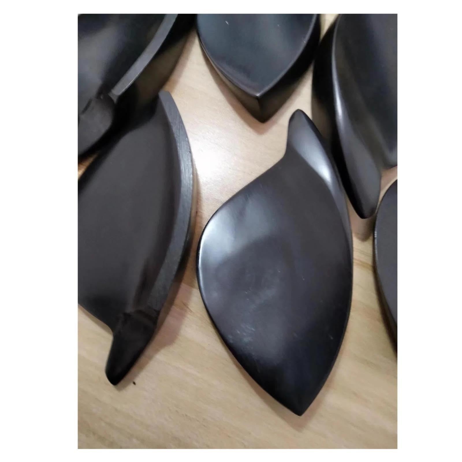 10 piezas barbada violín ébano negro 4/4 sin agujeros