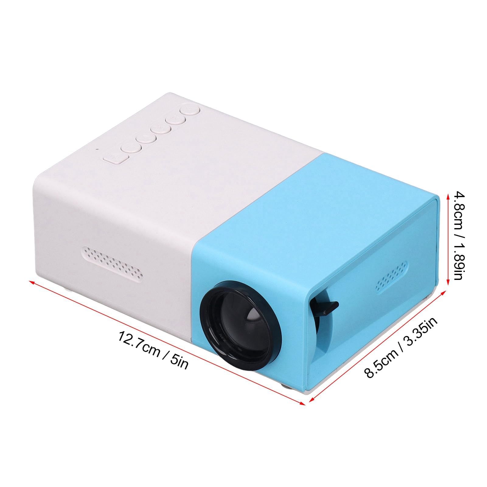 Mini Videoproiettore YG300, Mini Proiettore a LED, Lavagna Luminosa Polylux 1080P Full HD, Videoproiettore Home Theater LED Compatibile con Smartphone/tablet/laptop//TV Stick