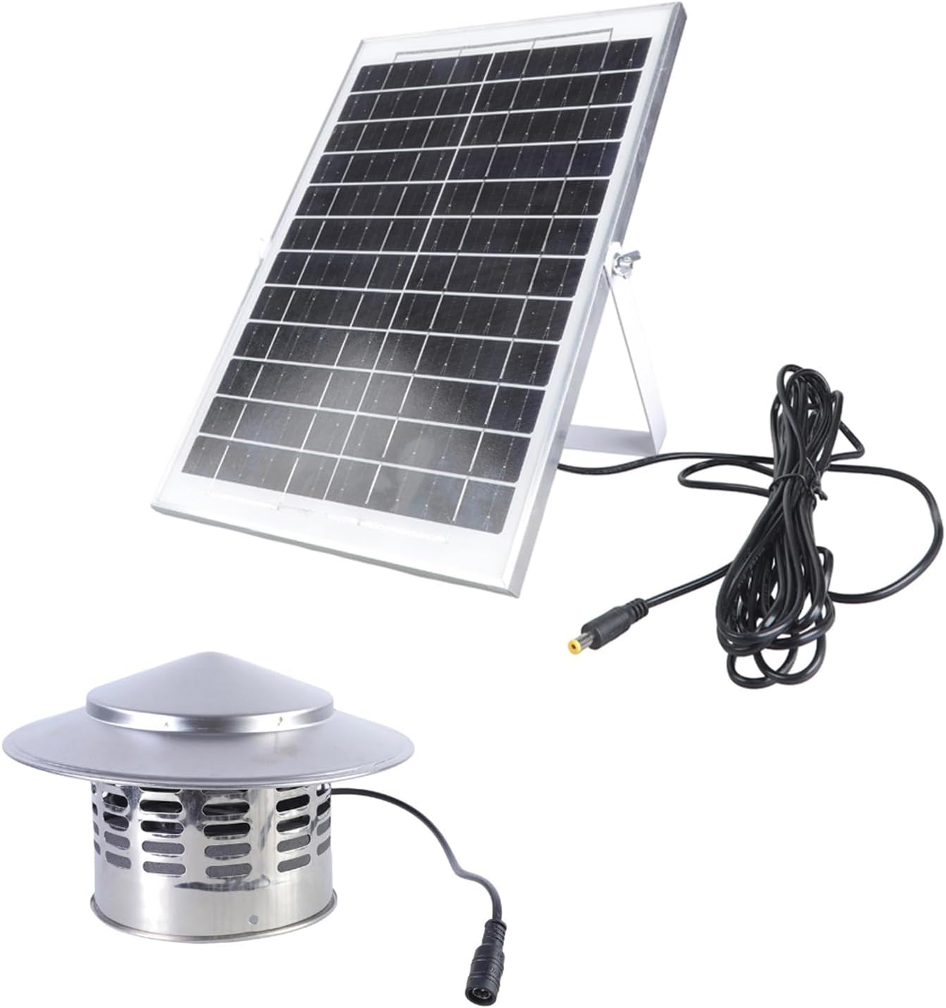 Solar Exhaust Fan Air Extractor Small Ventilator Panel Powered 110mm Duct For Home Agriculture Aluminum Brushless Motor