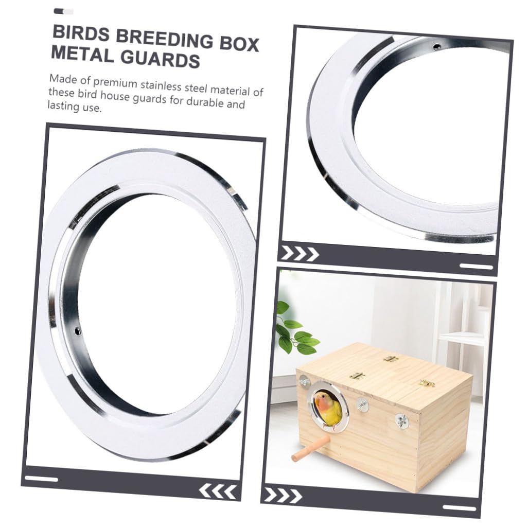 Sosoport 5 Juegos Caja Nido para Loros Disuasivo De Palomas Pajarera Comedero para Pájaros para Ventana Enjaulado Protector Jaulas Cacatúa Acero Inoxidable Silver 10 Uds * 5