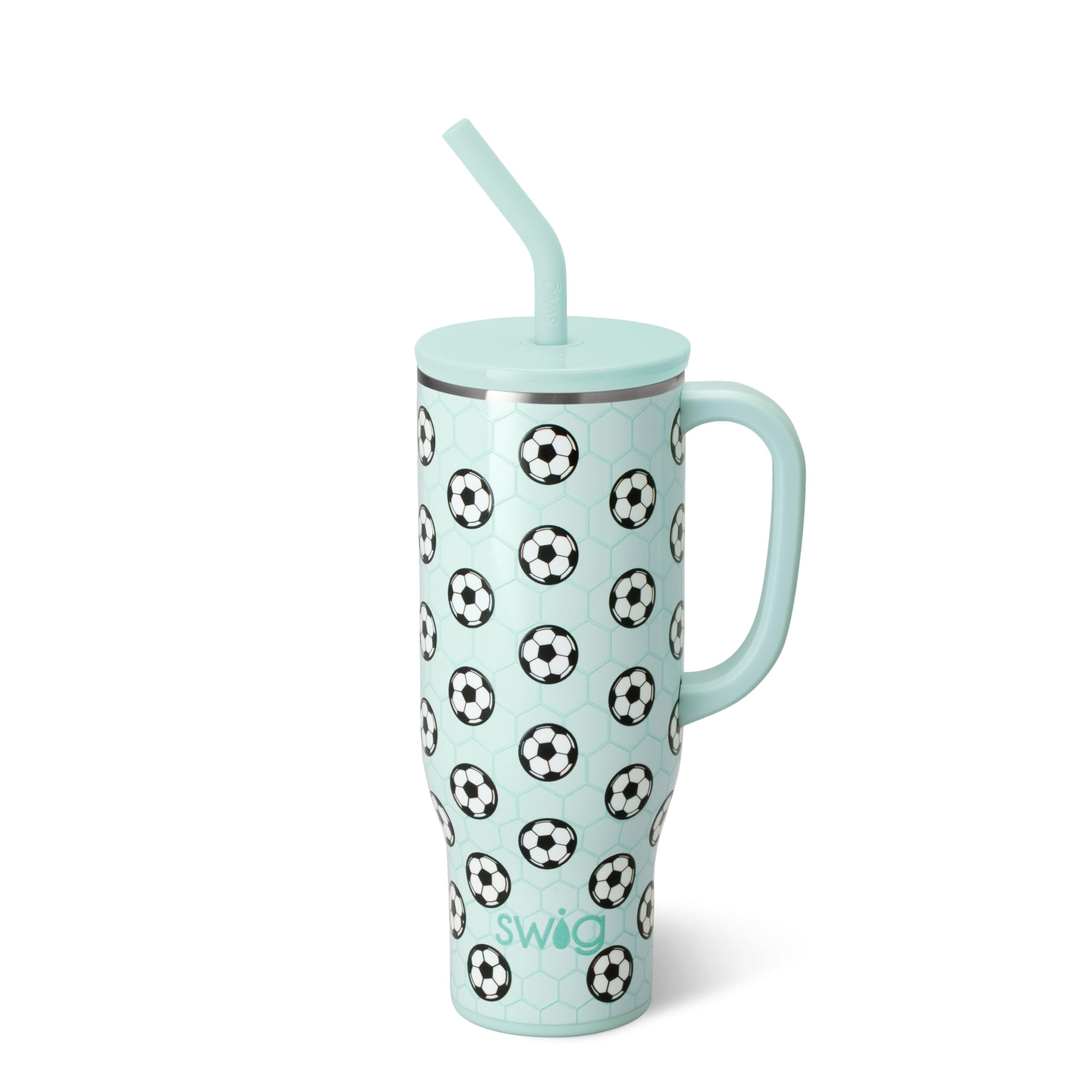 Swig Life 40oz Insulated Mega Mug with Handle & Straw, Side Kick