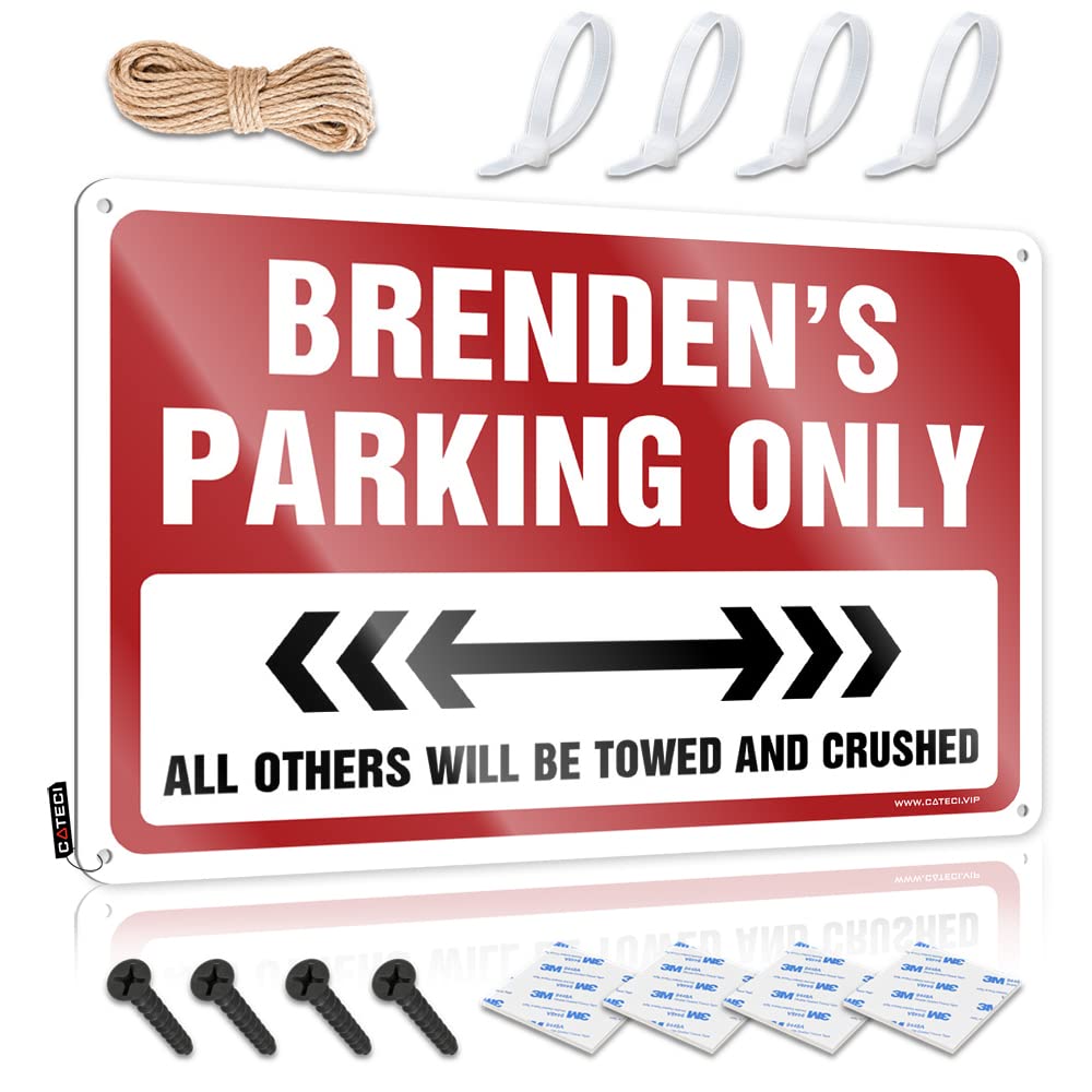 KRAZMURONGD Man Cave Sign Funny Funny Decor For Bar Brenden'S Parking Only Tin Sign(30X40CM)