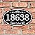 Customized Home Address Sign, Aluminum 12" x 7" Oval House Number Plaque, Personalized Color Choices Available (Black)