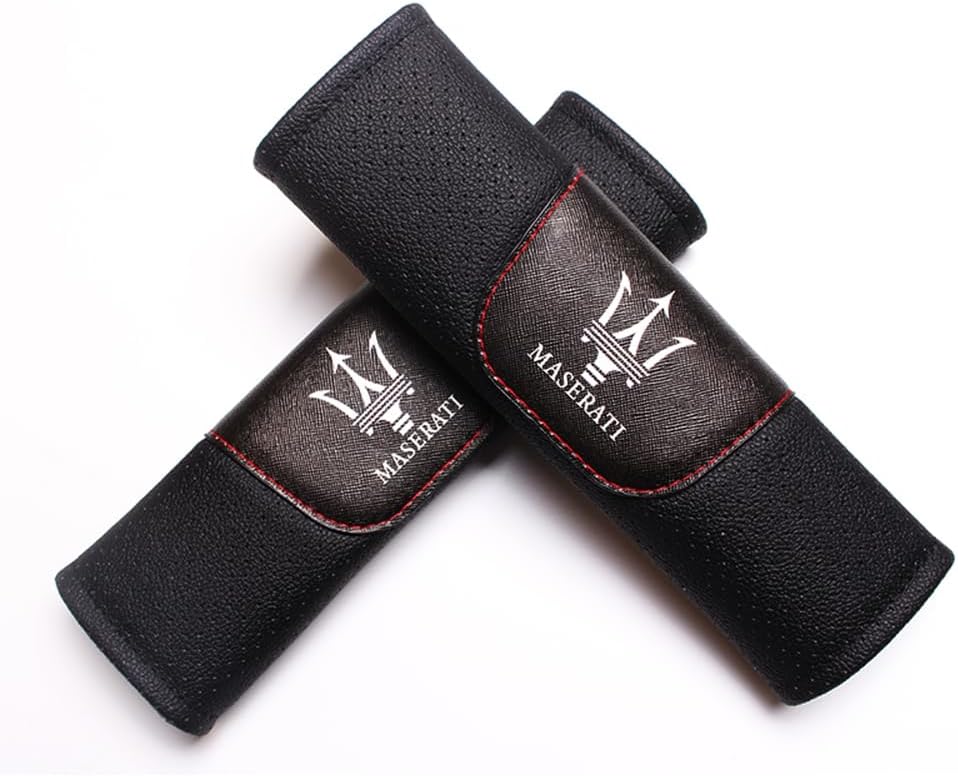 シートベルトカバークッション 2個セット 適合マセラティ クアトロポルテ VI GTS, 耐久性 耐摩耗性に ソフトベルトパッド ネ