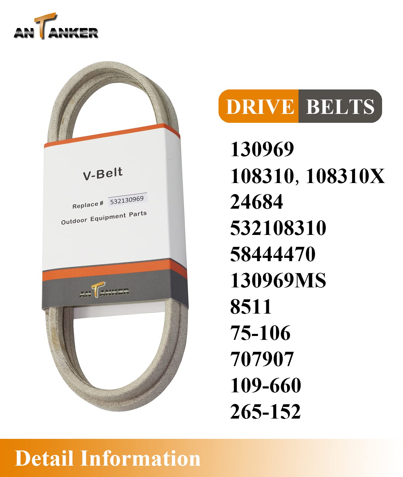 Amazon.com : Antanker Drive V-Belt fit for 532130969, Replaces for