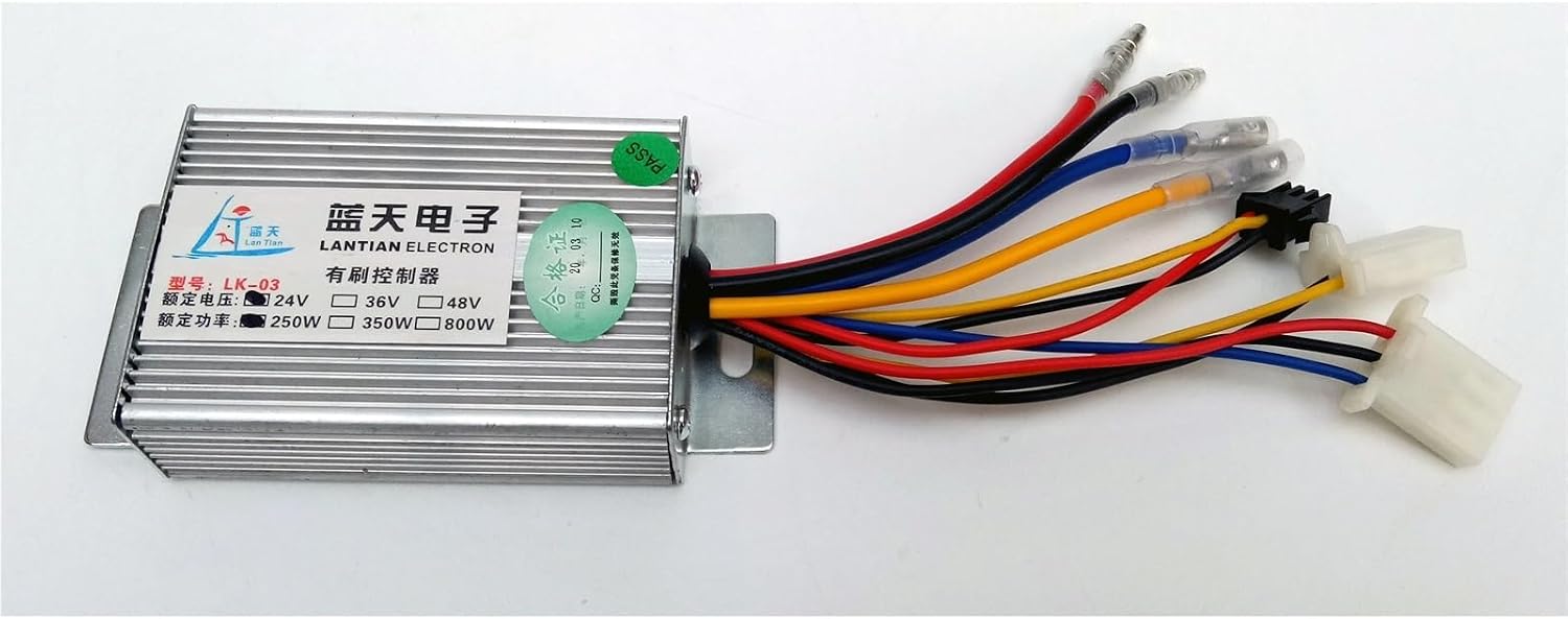 24V 36V 250W Brushed Motor DC Controller, Speed Limit Wire Or PAS Sensor Port for Electric Bicycle Scooter Accessories(36V (Speed Limit))