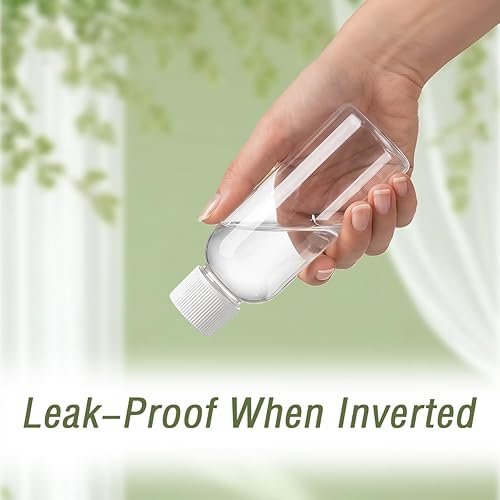 Miniatura 7 de 10 botellas vacías recargables de plástico transparente PET de 1.0 fl oz/1 oz para botellas de plástico de viaje con tapa de tornillo de plástico