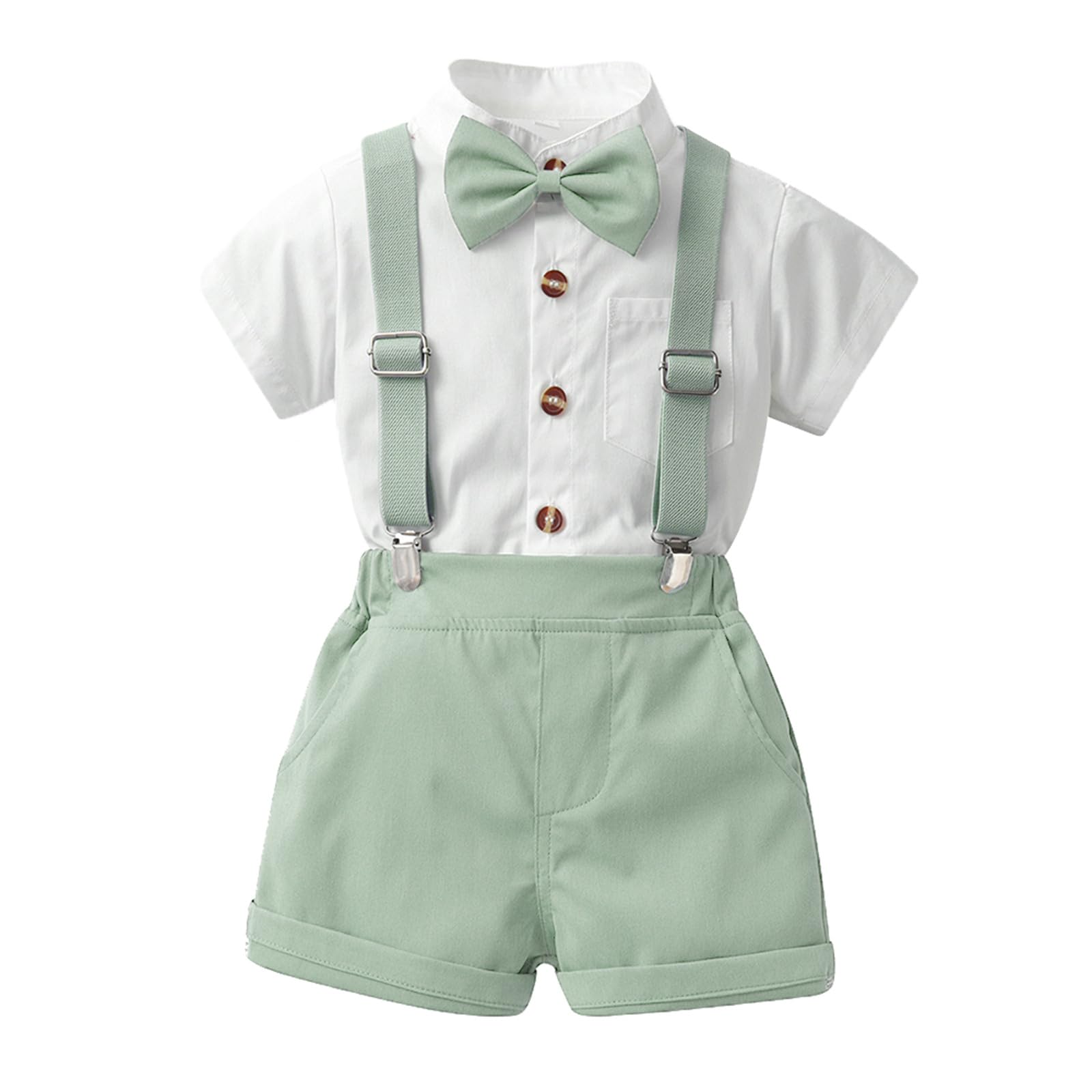 Cokbyavla Men's 66Green Toddler Infant Baby Boy Hawaiian Outfits, Short Set For Boys 10-12 5T Button Down Shirt Boys Beach Outfit Truck Outfits For Basketball Shorts My First(,2-3 Years)