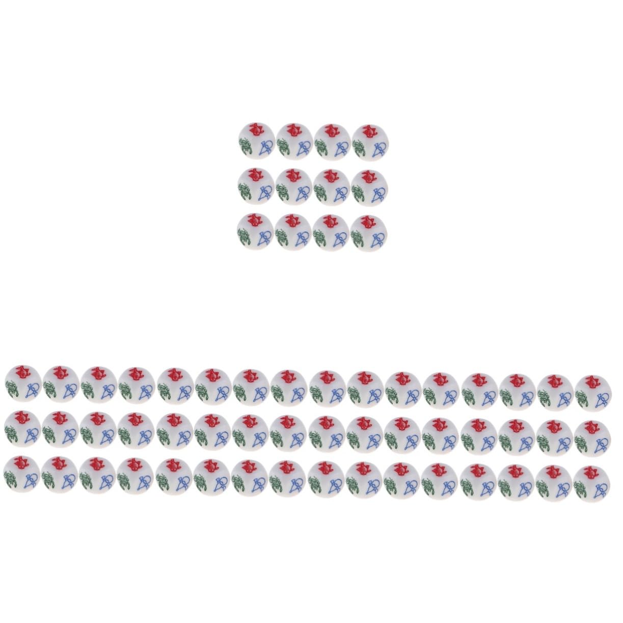 ibasenice 60pezzi Dadi Creativi Per Giochi Da Tavolo Dadi Multi-sfaccettati Per Feste e Attività Ricreative Accessori Per Gioco Di Alta Qualità