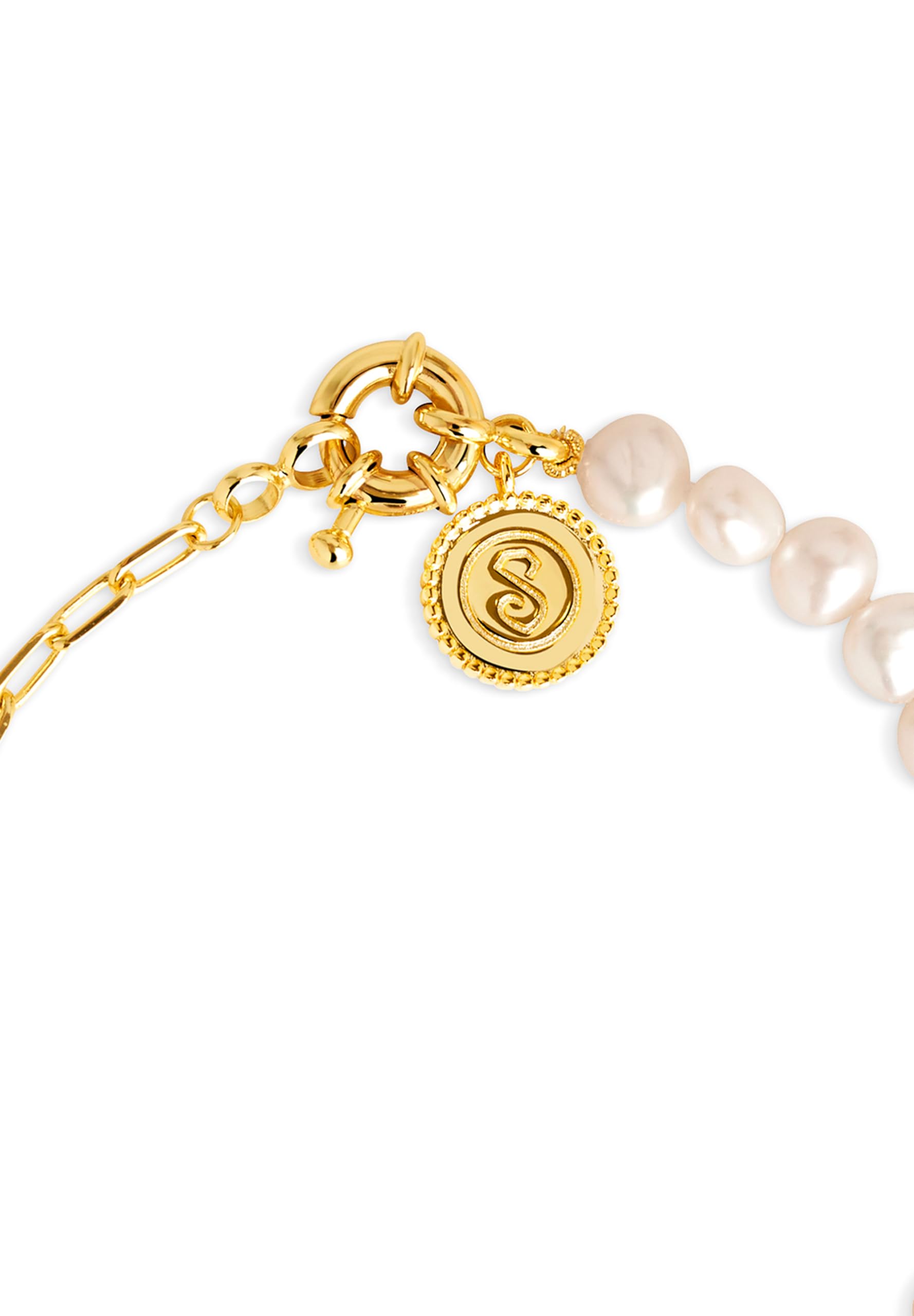 SINGULARU - Armband Chic Pear - Armband aus Edelstahl oder 18kt vergoldetem Stahl - Armband mit natürlichem Süßwasserperlenmuster - Damenschmuck